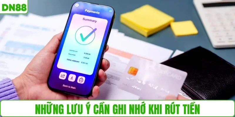 Những lưu ý cần ghi nhớ khi rút tiền