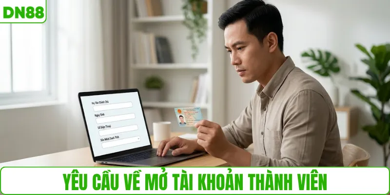 Yêu cầu về mở tài khoản thành viên